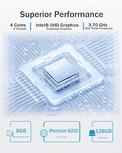 Miniatura 2 de HP Computadoras portátiles con pantalla HD de 15.6 pulgadas, Windows 11 para estudiantes y negocios, Intel Quad-Core Pentium N200 (Beat i5-8250U), 8