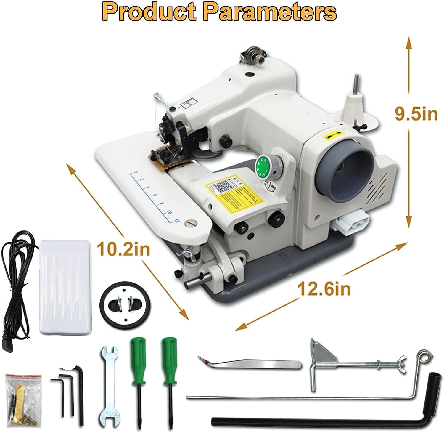 Macchina da cucire portatile per orli ciechi, lunghezza regolabile da 3 a 8 mm, strumento resistente per cuciture invisibili, ideale per sarti e uso domestico