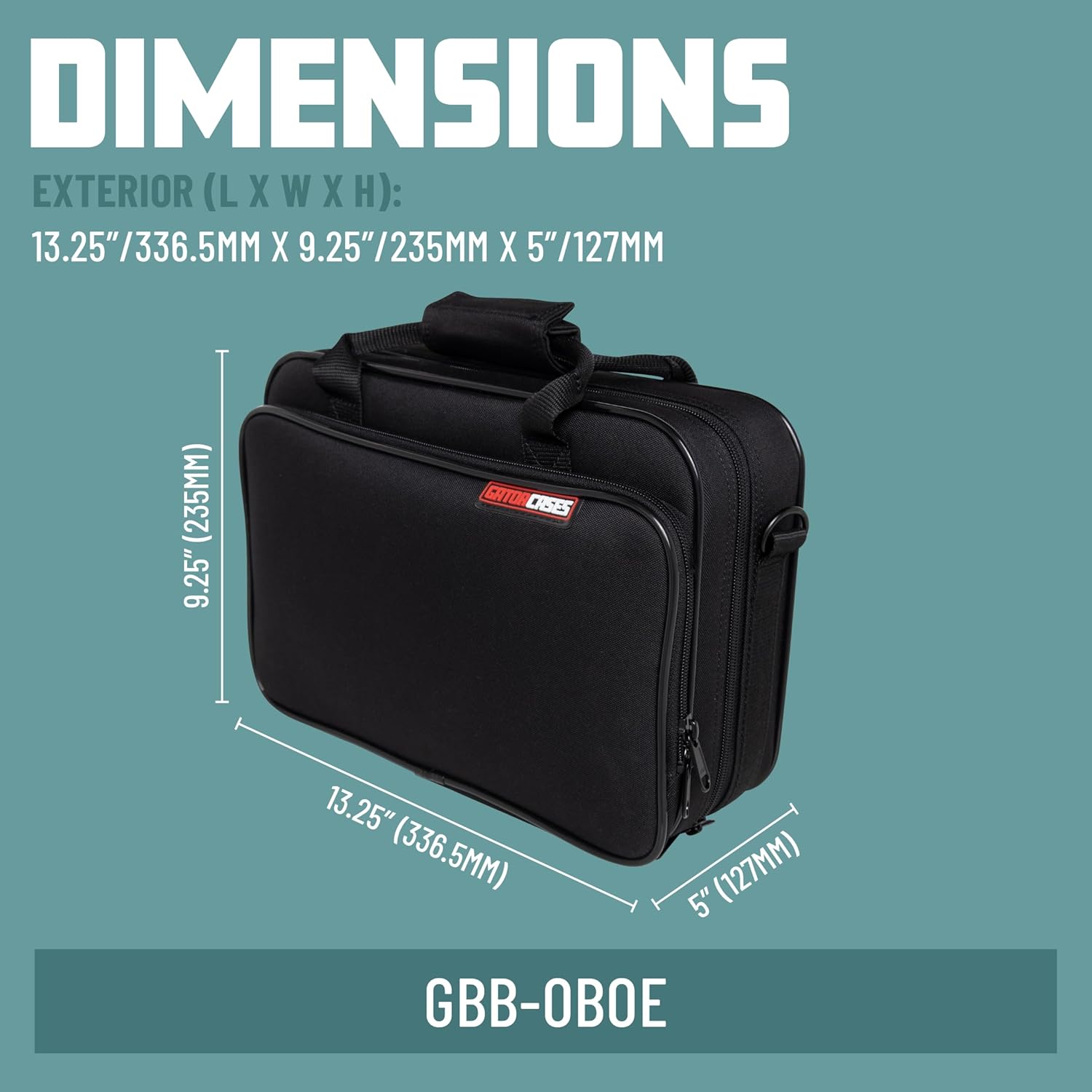 Gator Cases Largo Series Lightweight Beginner Case for Oboe; (GBB-OBOE)
