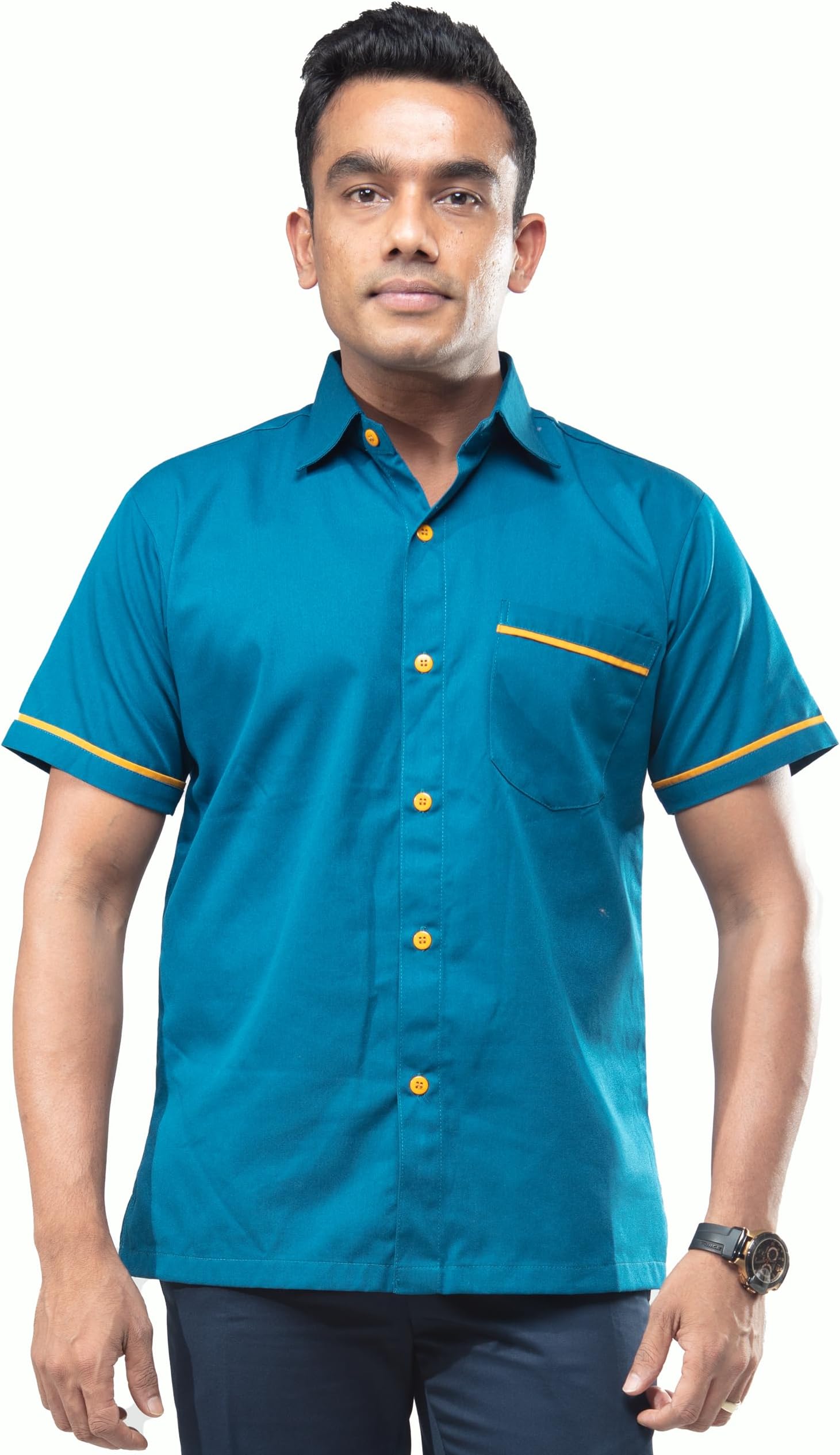 UNIFORM CRAFTUNIFORM CRAFT Male Nurse Shirt Ideal for Hospital Male Staff (38, Jazz Blue)