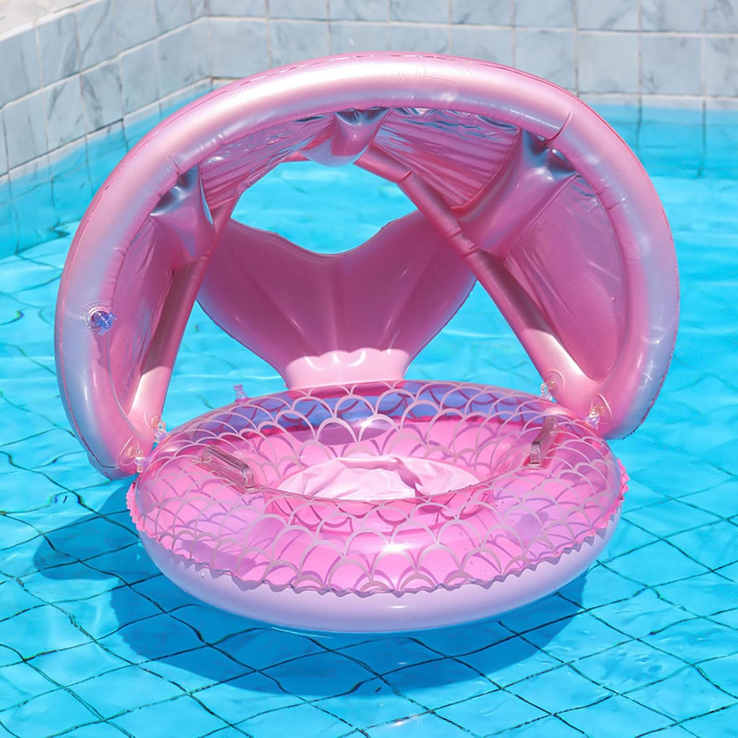 Kid Pool Toys - Comfortable Floating Seat Toys with Canopy | Kids Pool Float Canopy,for Home Backyard Outdoor Lake River Bath Bathroom Children Boys