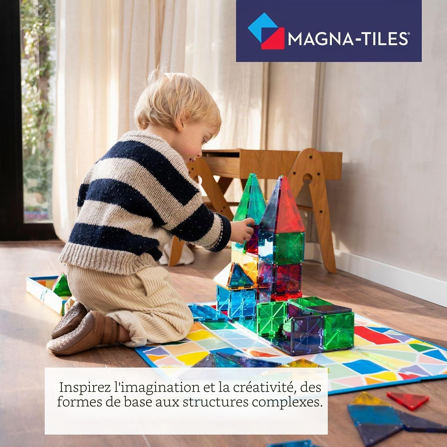 Magna-Tiles Clear Colors À partir de 3 ans 100 Piece Set