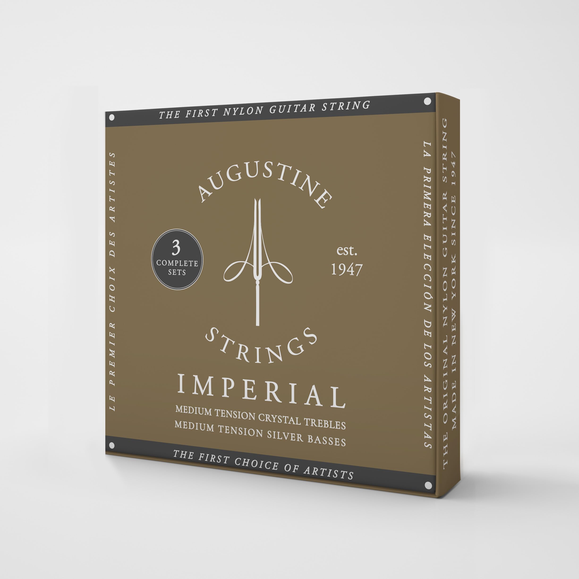 Augustine classical guitar strings Imperial Red 3x set medium/medium, Imperial Medium Tension, 3-Pack