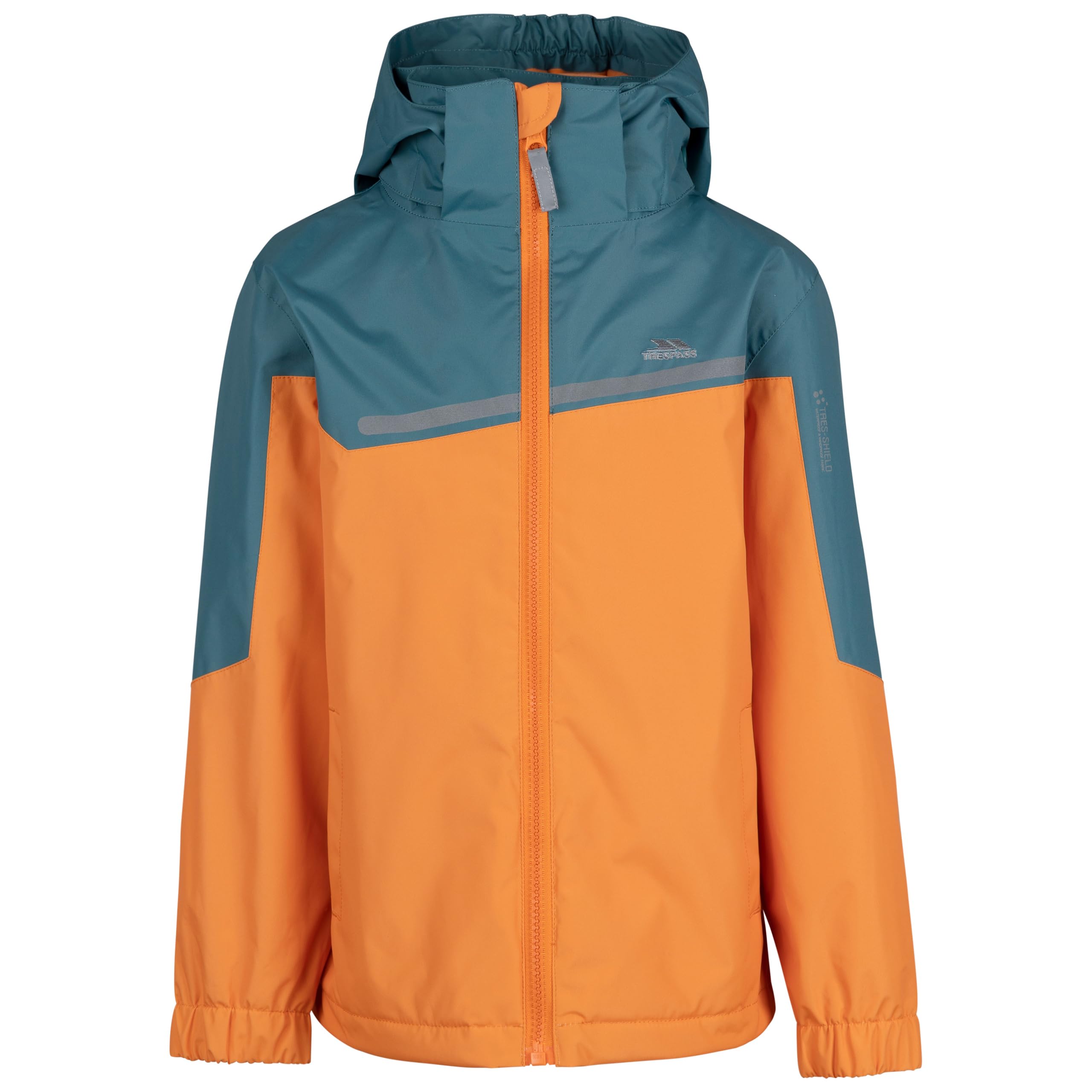 Trespass Kids Rain Jacket TP50 Submerged Pumpkin Spruce 7/8
