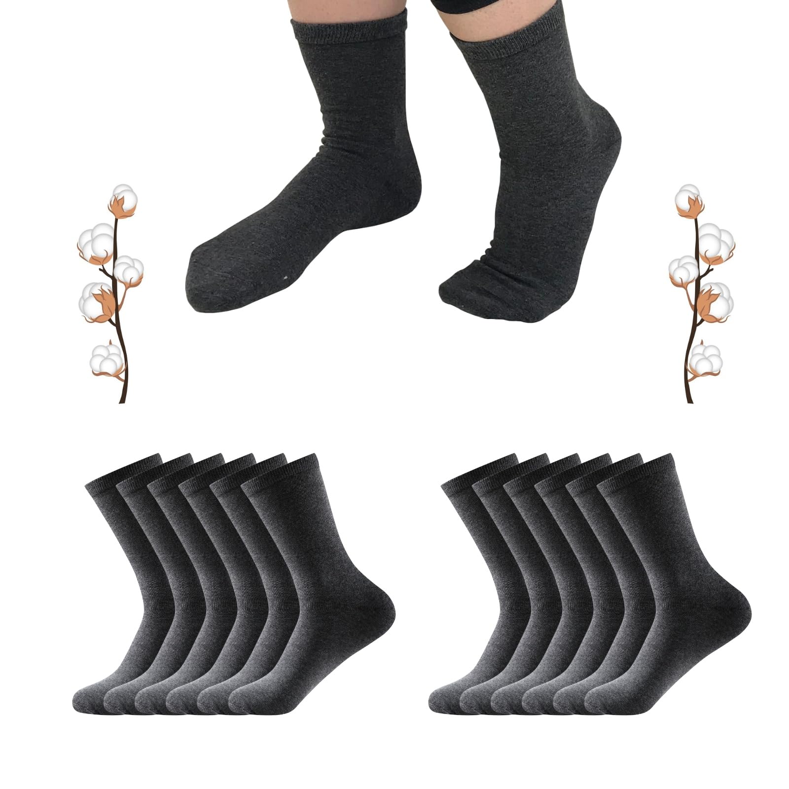 Balseti Calcetines Bajos Colegio 85% Algodón Niños y Adultos. Pack de 6 pares. Modelos Uniforme Escolar, Hombre Ejecutivo, Reunión de Negocios. Diseño Unisex. Granate, Azul Marino, Verde, Gris Oscuro.