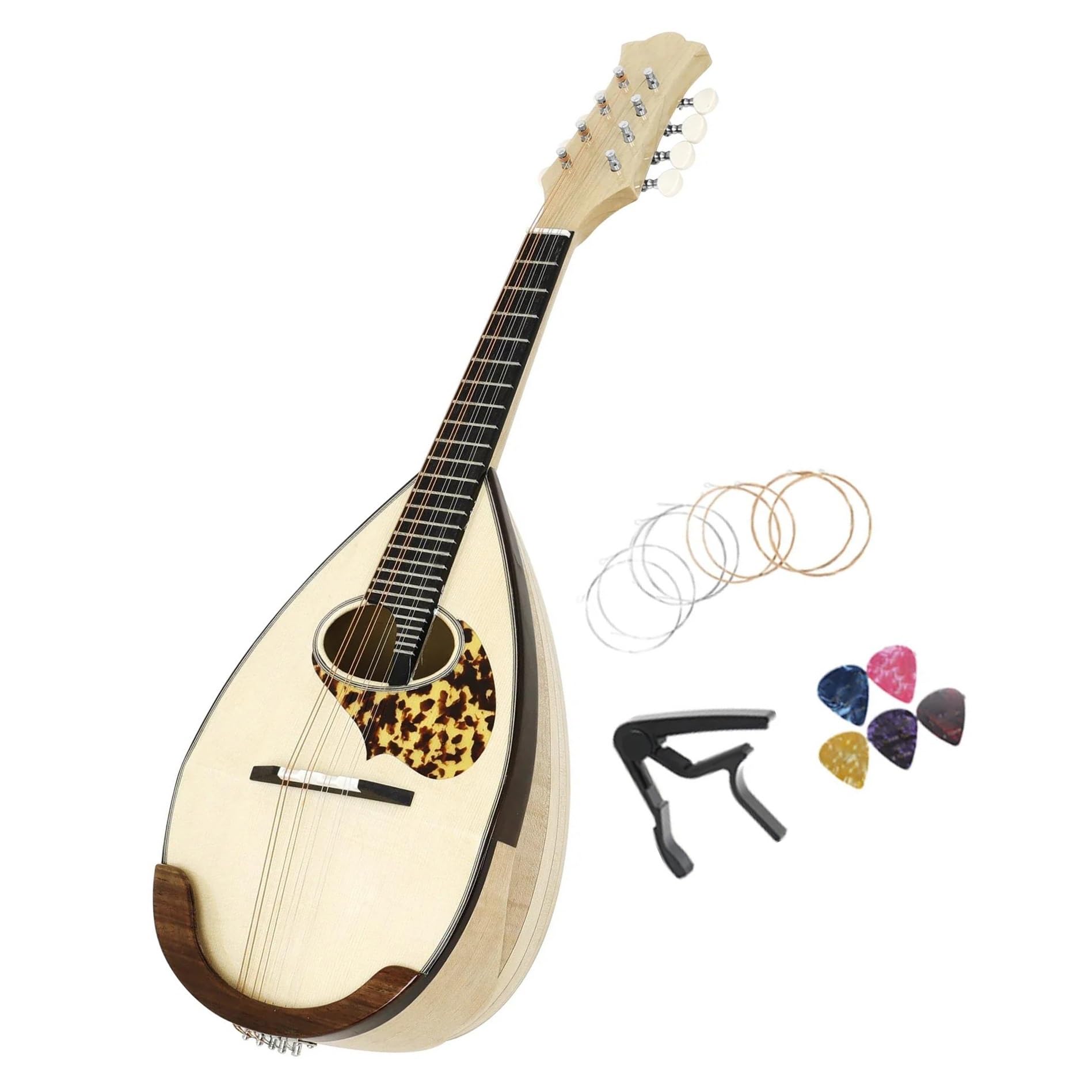 Strumento Mandolino Strumento Chitarra Mandolino Classico A 8 Corde Con Capotasto A Corda E Accessori