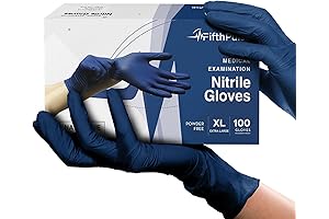 Navy Nitrile Gloves: XL Protection for Sensitive Hands
