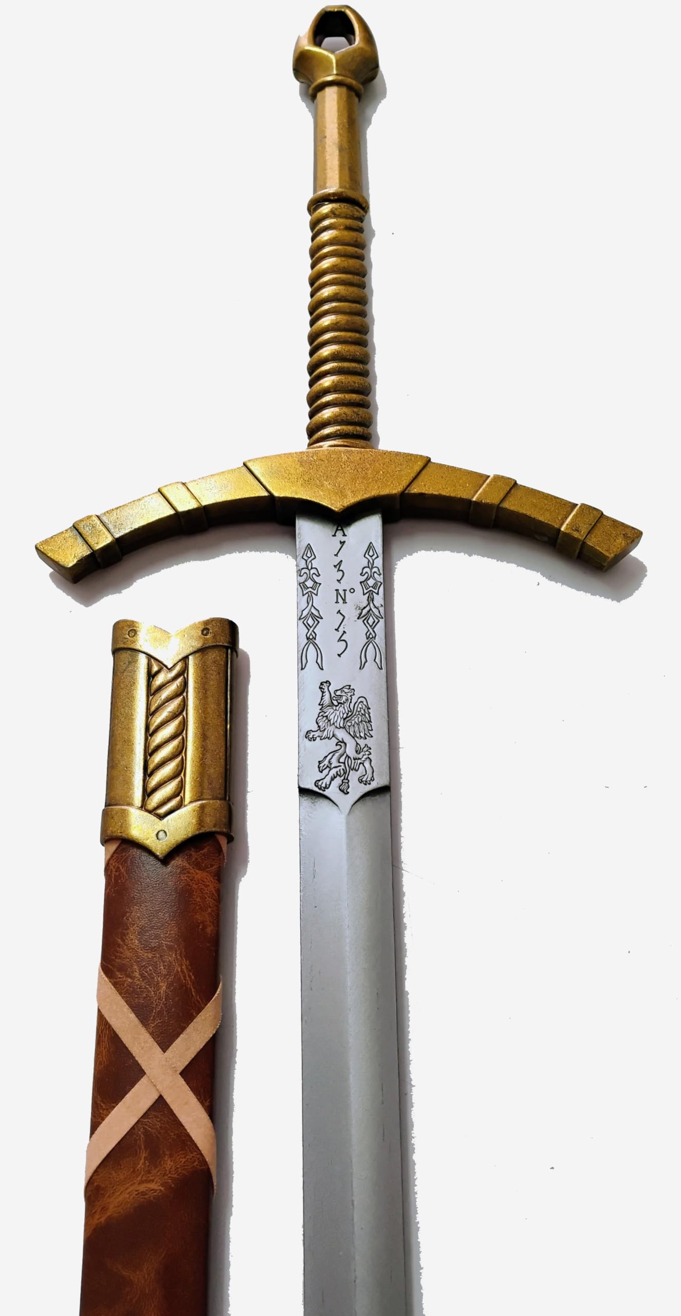 ARTESPAIN. Espada Medieval Decorativa S.XIV, sin Filo, reproducción histórica