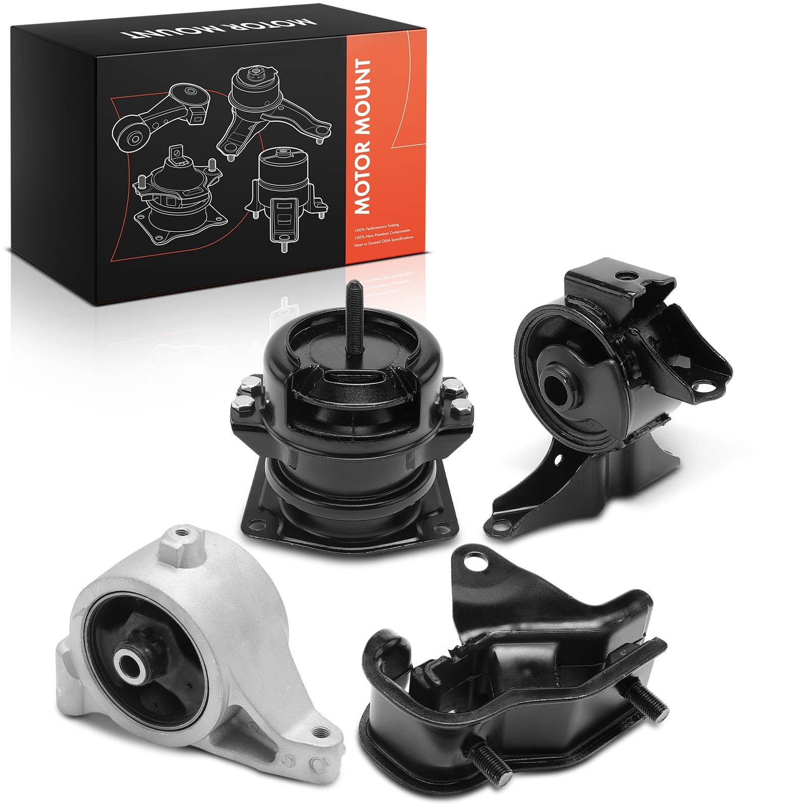 Frankberg 3 supporti motore + 1 supporto cambio 50800S0KA82 | Compatibile con: Pilot