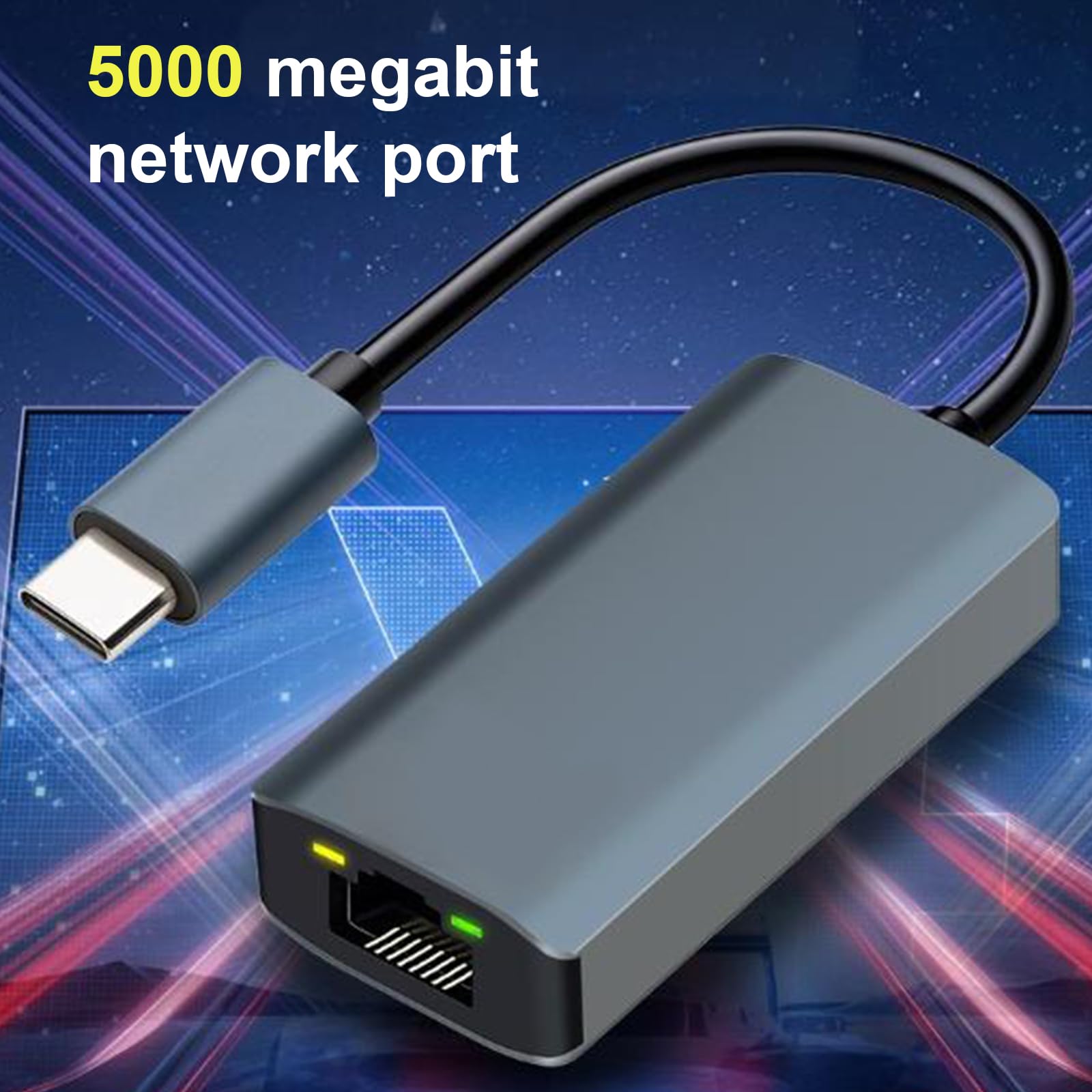 Professional USB Type C To RJ45 5Gbps Ethernet Adapter With Heat Dissipation For Stable Long Use Driver USB C Ethernet Adapter