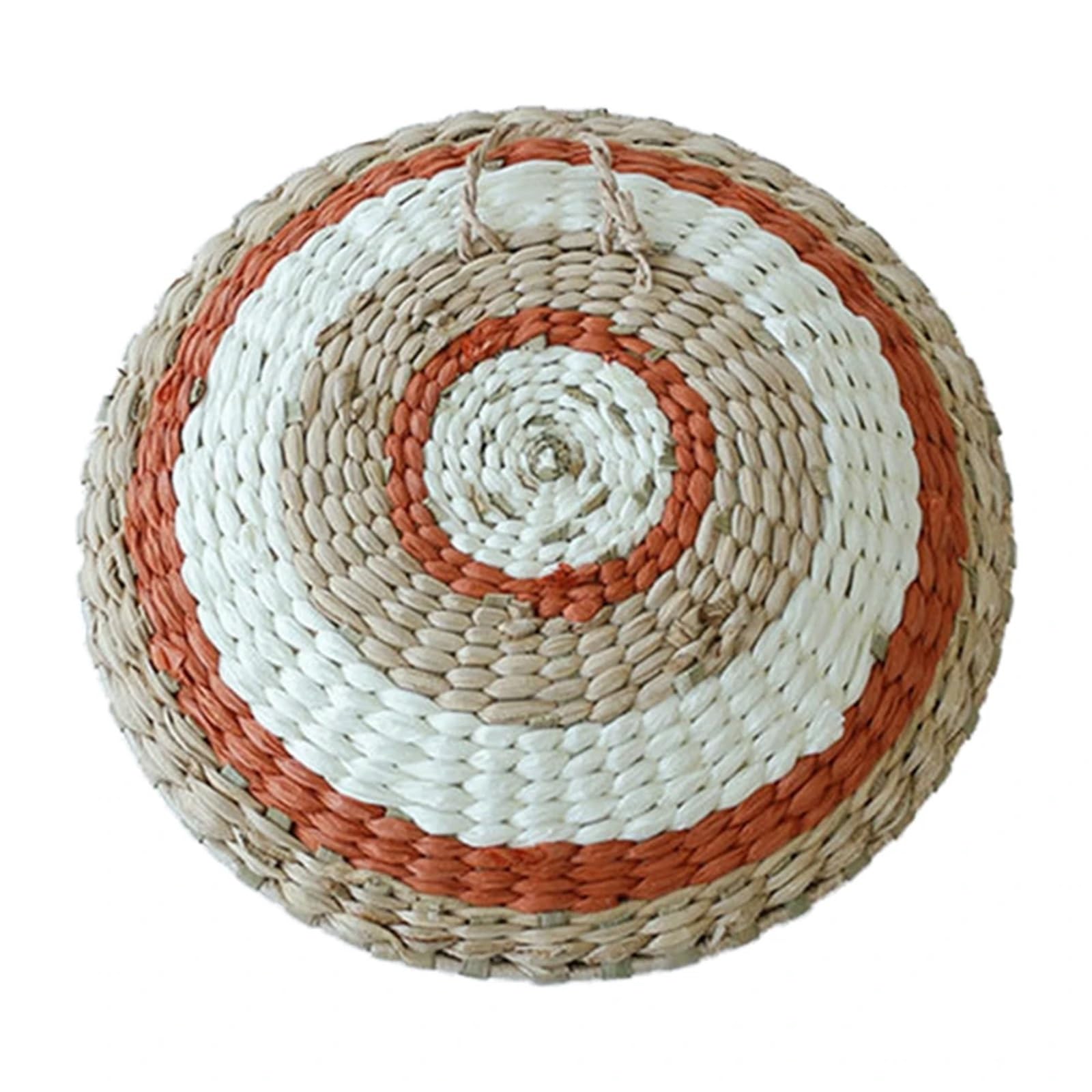 Cesta de Pared de Algas Marinas Tejida a Mano, decoración Artesanal, frutero Natural, Adorno Decorativo Colgante de ratán for el hogar y la Sala de Estar Decoración de Pared(25cm)