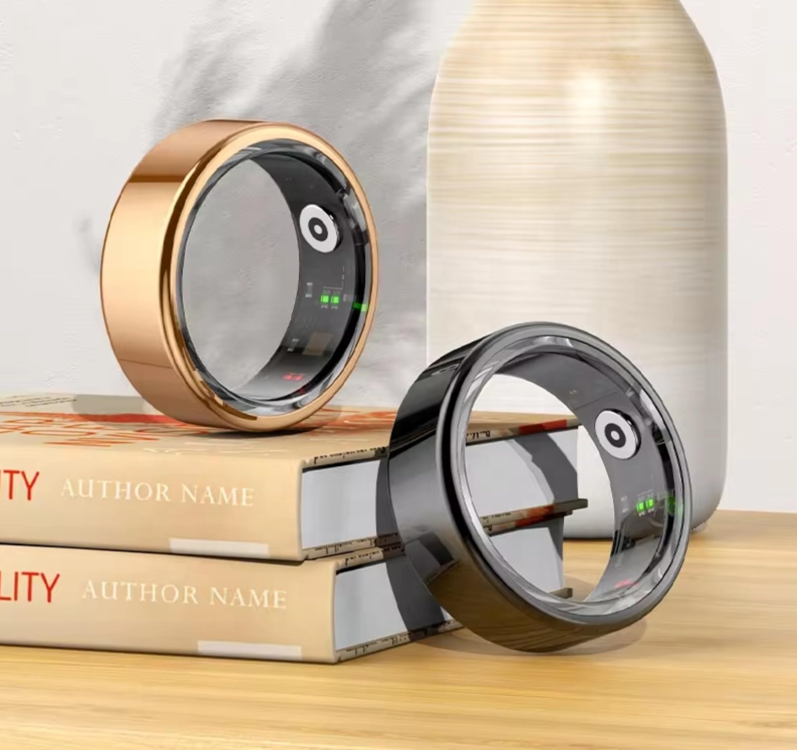 tp TRADEPROVIDER Bague de doigt réglable pour tracker d'activité intelligente, compteur d'oxygène dans le sang, compteur de calories, étanche IP68, USB, Bluetooth, iOS et Android (taille 11)