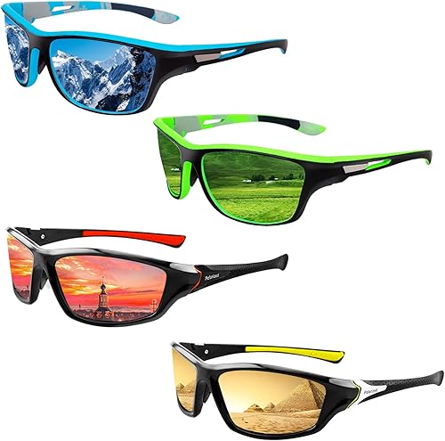 Gafas de sol deportivas polarizadas para hombre, gafas de sol de pesca, estilo mixto, protección UV, gafas de sol deportivas
