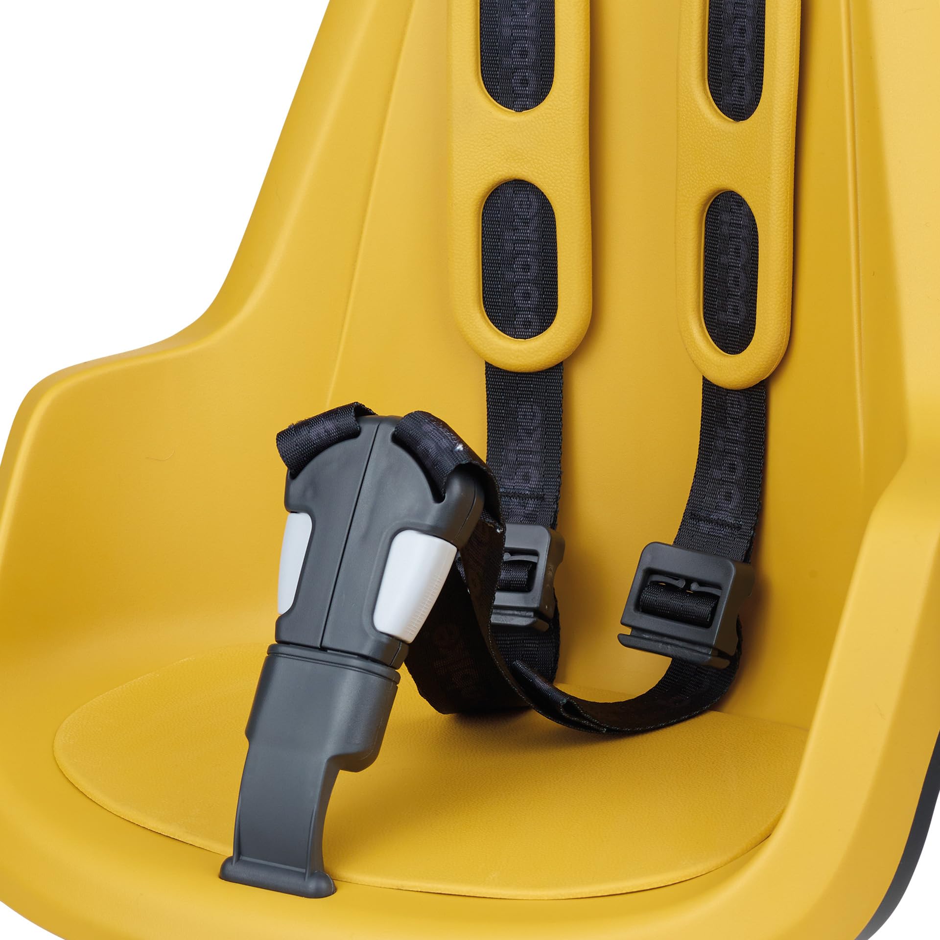 BOBIKE 8012000023 - Seggiolino anteriore ONE MINI per bicicletta con ruote da 26” a 29” adatto per bambini con un peso massimo di 15kg con attacco sul tubo di sterzo in colore Potente Senape