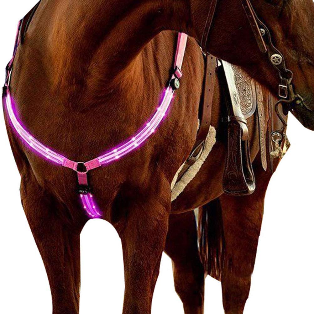 Collare LED Per Cavallo - Pettorale Regolabile Con Luci | Sicurezza Per Equitazione Notturna - Foto 4