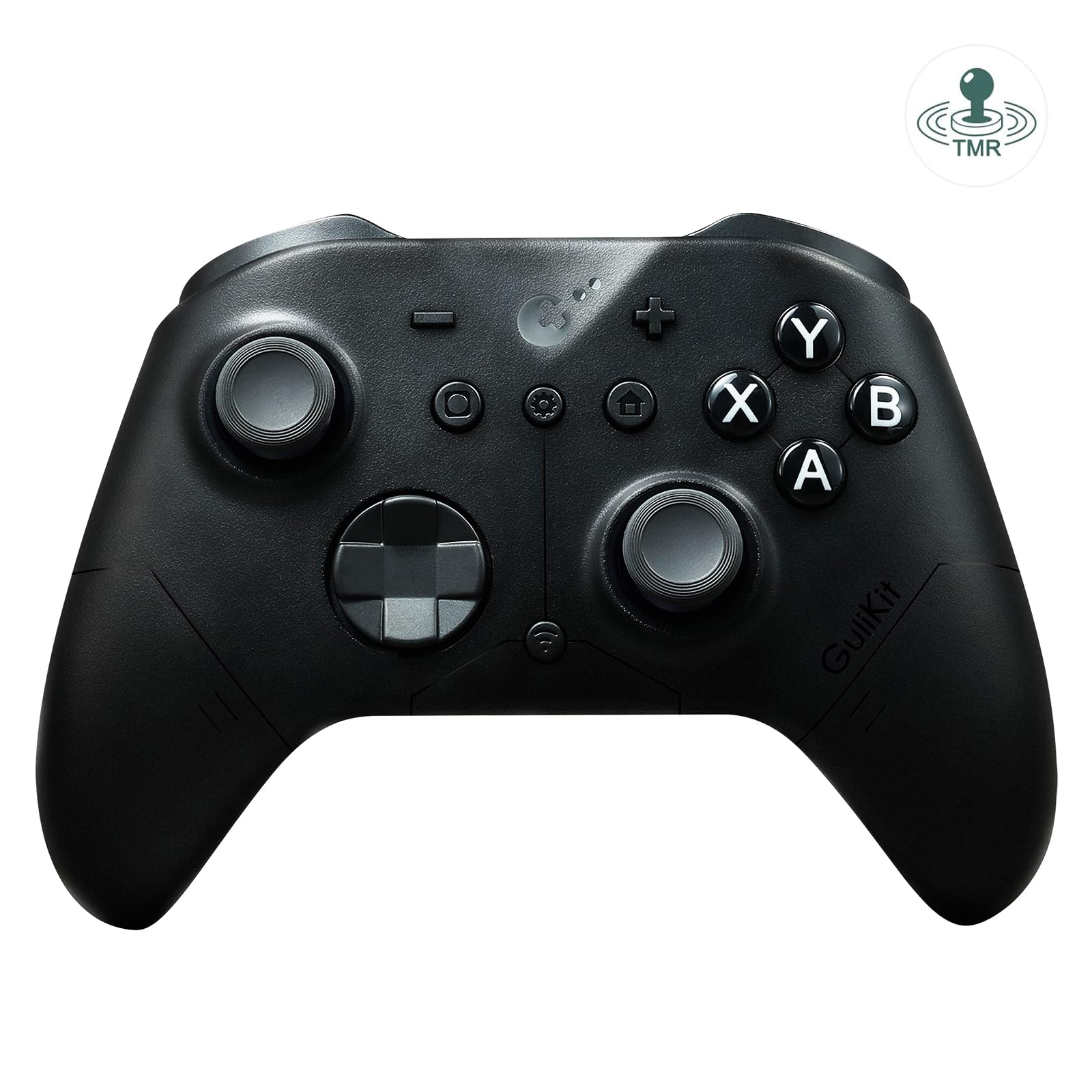 AKNES GuliKit ES PRO Mando Inalámbrico para Switch 1/2, Windows/Android/Mac/Steam Deck con 3.25ms de Baja Latencia, Joysticks Magnéticos TMR, Wake-Up Switch1/2, D-Pad de Interruptor Táctil - Negro