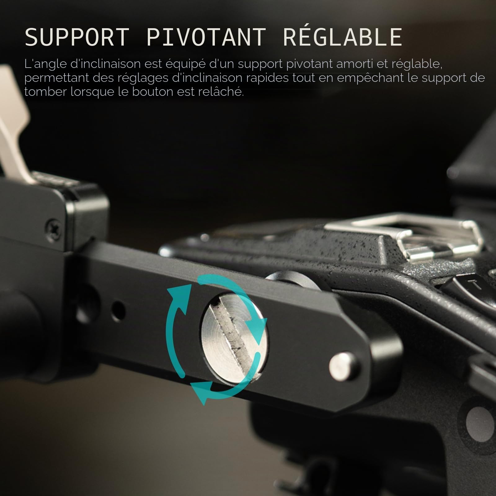 Tilta Support EVF Compatible avec l'écran LCD et l'oculaire du viseur Sony FX6, avec Rail NATO ES-T20-EB