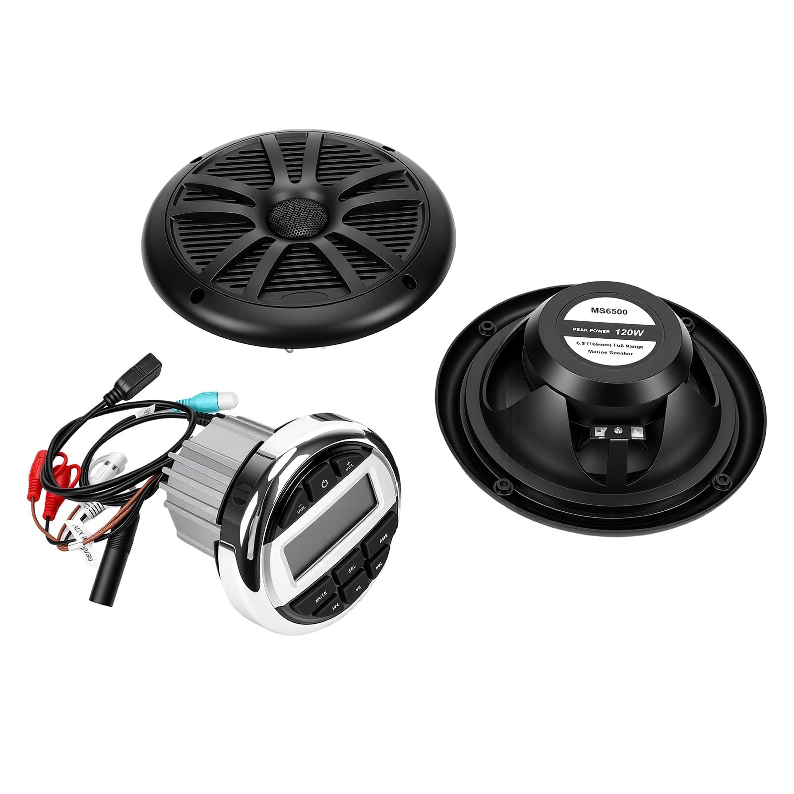 Naroote Kit de Altavoz Bluetooth Marino con Potencia de 120W para Uso