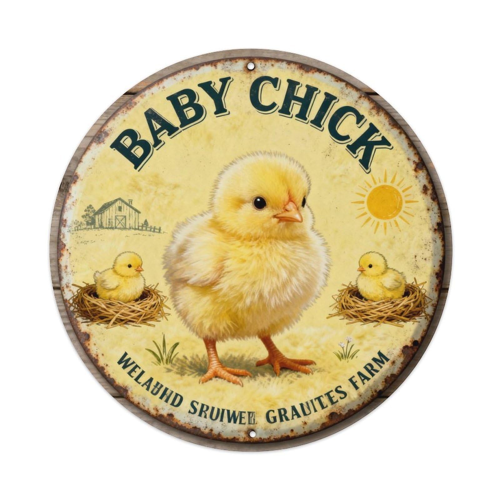 BABY CHICK Metal Tin Sign Plaque