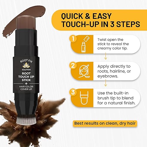 Miniatura 10 de Barra de tinte para retoque de raíces para cobertura de canas, corrector instantáneo de puntos calvos para grises y raíces, productos profesionales