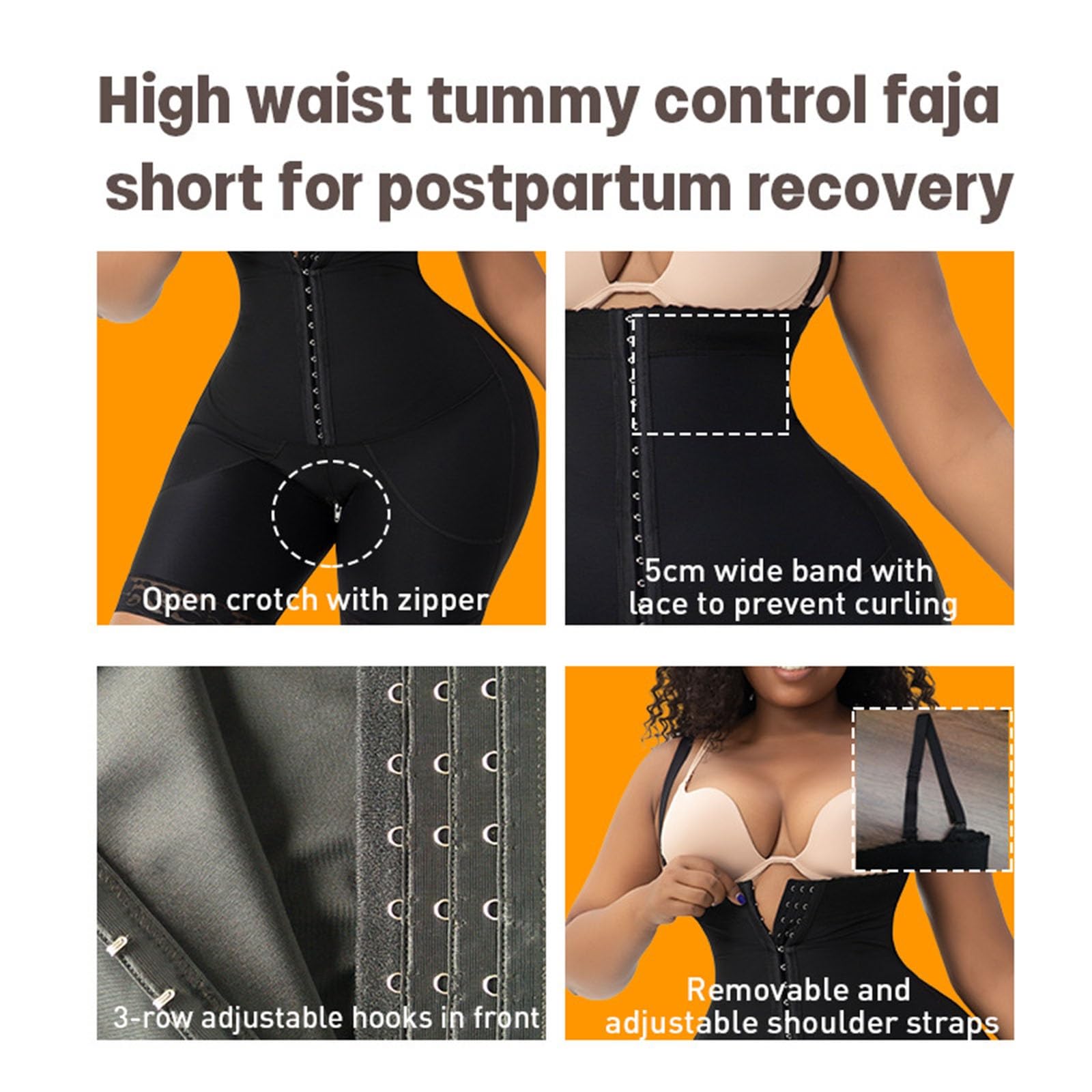Body Compressivo Post-operatorio da Donna Dopo Liposuzione, Addominoplastica, BBL Fajas Body Modellante Post-parto, Modellante Glutei