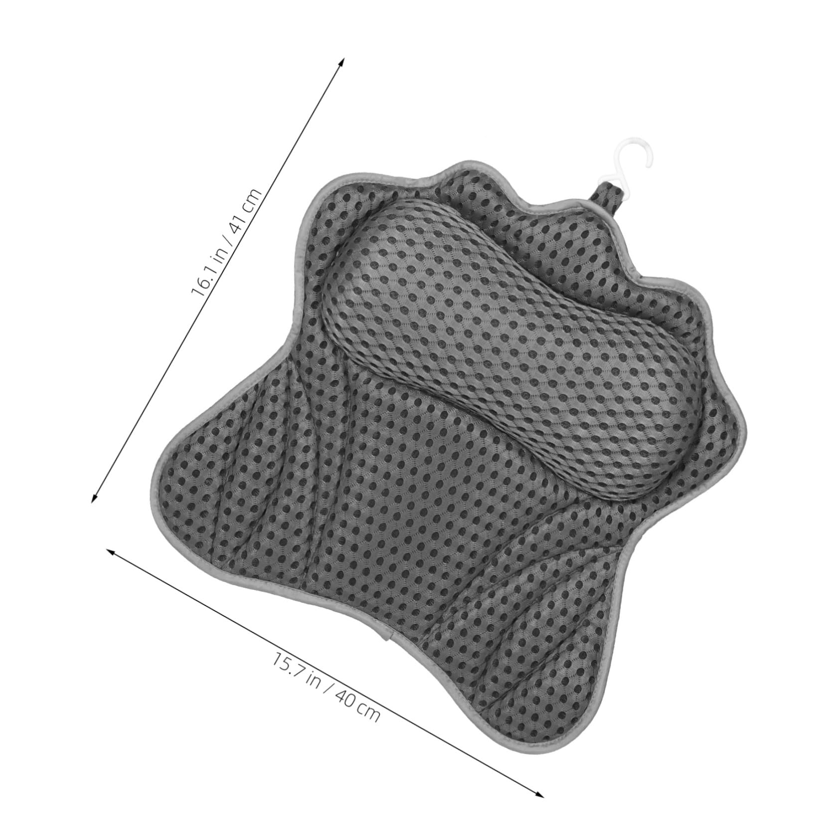 OUNONA Bath Pillow: Ergonomic Bathtub Spa Pillow with 6 Suction Cups Helps Support Head Back Shoulder and Neck for Home Bathtub Hot Tubs