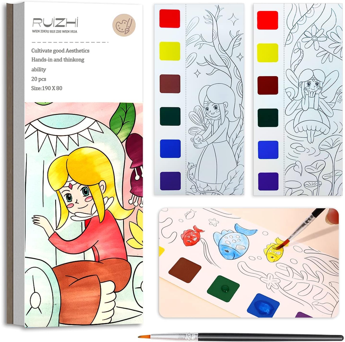SHIKSHA ENTERPRISE Color Magic Book for Kids Activity Books for Children Coloring Books for Kids Ages 4-8 Years 20 Sheet Cartoon Painting kit with Brush (Genie Garden) (B0DF5CJ38J) Amazon Price History, Amazon Price Tracker