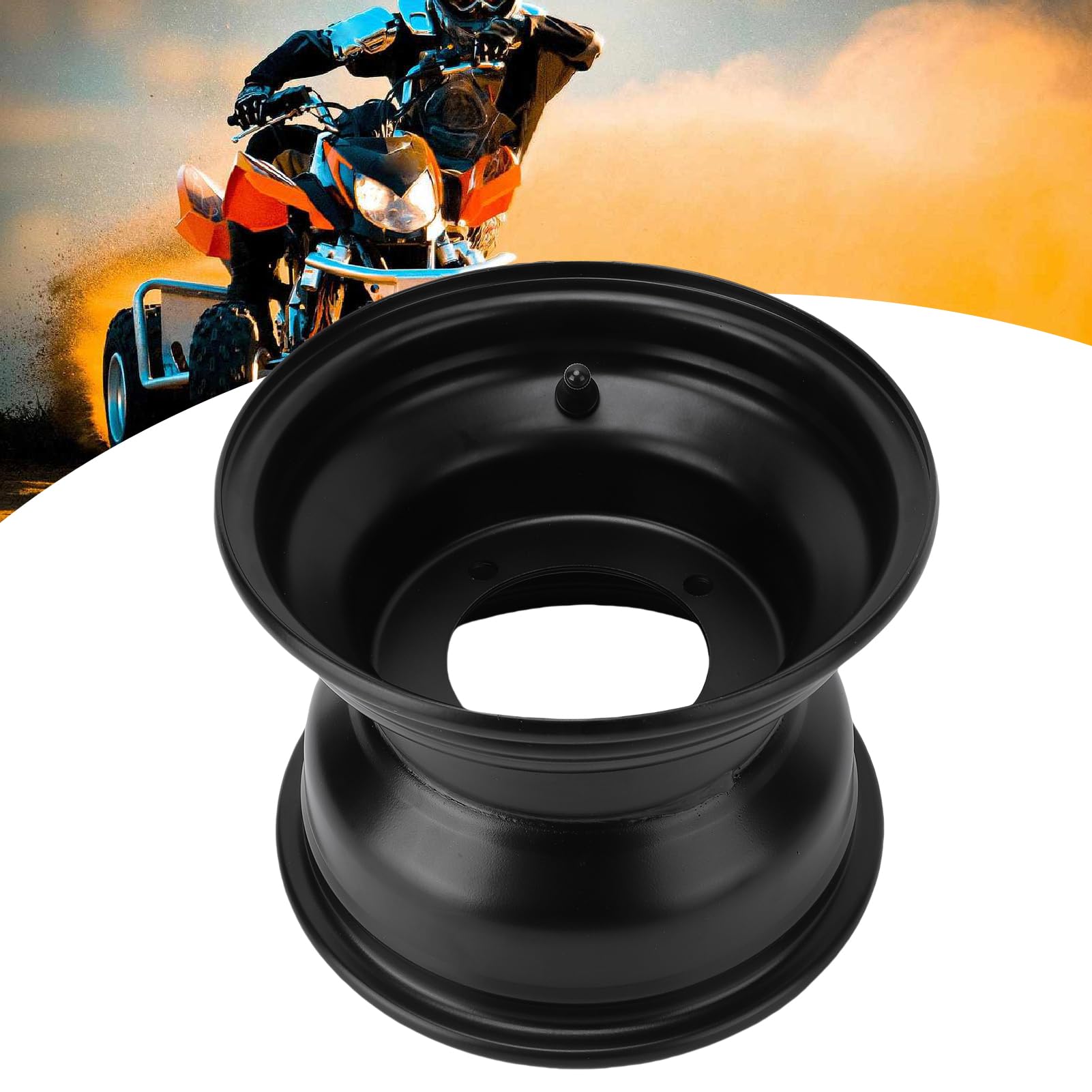 Cerchione ATV da 8 Pollici, in Metallo Ad Alta Resistenza per Cerchione da 8 Go Kart 18X9.50, per ATV Go Kart Carrelli da Veicoli Fuoristrada (4 fori)