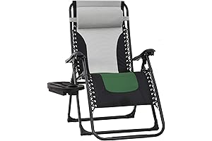FDW Green Zero Gravity Chair - Patio Recliner for 380lbs