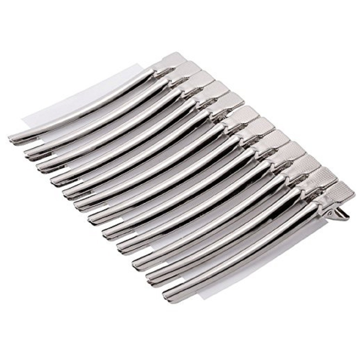 AASA Hairdressing Clip Accessories for Girls and Women, Home and Salon Use Hair Tools, Set of 12Pcs(Silver) 4