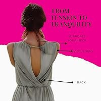 Vista 21 de Almohada de apoyo lumbar para silla de oficina, soporte de espalda desmontable para silla de oficina, almohada lumbar, almohada de apoyo Azul