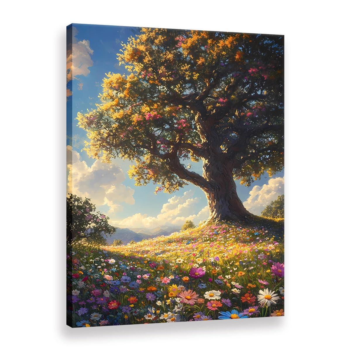 Poster sur toile fleurs sauvages pour un salon lumineux et nature