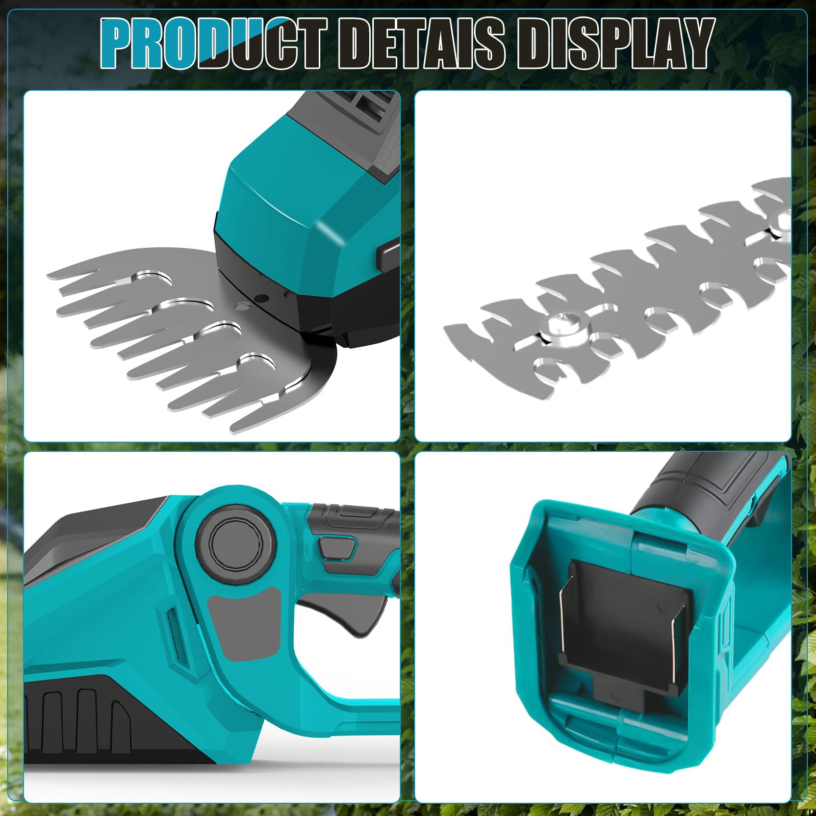 Tagliasiepi A Batteria Kistrba 800W, Lama 51cm, Compatibile Con Batterie Makita 18V (batteria Non Inclusa), Perfetto Per Giardino E Siepi