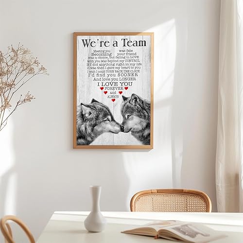 Miniatura 6 de Cuadro de lobo, arte de pared motivacional de lobo, póster inspirador, impresiones en lienzo, pinturas para decoración de pared de pareja para