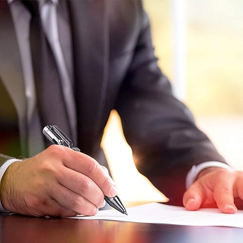 Miniatura 2 de SMOOTHERPRO Bolígrafo de acción de perno de titanio con lado de tungsteno para oficina de negocios, temblor, parkinson, escritura de firma