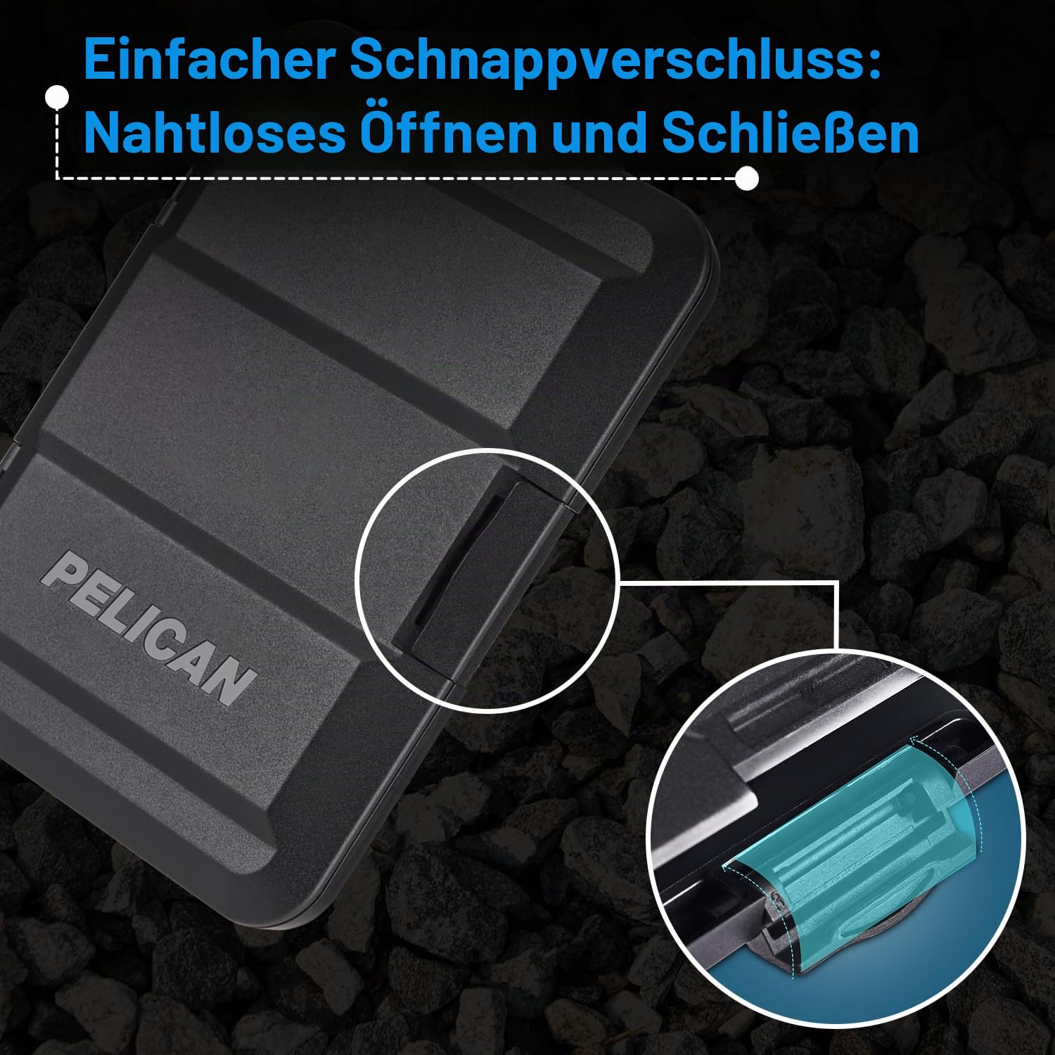 Case-Mate Pelican Magnetische Brieftasche und Kartenhalter – robuste MagSafe zum Aufstecken – abnehmbare Hartschale, leichte iPhoneBrieftasche – für iPhone 14 Pro Max 14 Pro 13 Pro Max 13 Pro Schwarz