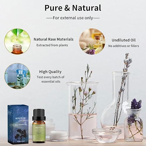 Miniatura 5 de Neroli Aceite esencial orgánico 100% puro, sin diluir, natural, aceites de flor de naranja para aromaterapia para masaje, 0.3 fl oz