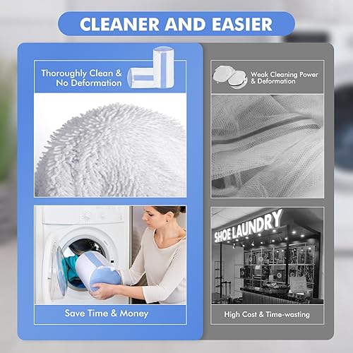 Miniatura 5 de 2 bolsas para lavadora de zapatos, bolsa de zapatos para lavadora y secadora, bolsa reutilizable de limpieza de zapatos de fibra esponjosa en el