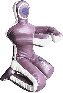 Bestzo MMA Jiu Jitsu Judo Punching Bag Grappling Dummy Light Purple Sitting Position Hands on Front Synthetic Leather- 59 inches-Unfilled