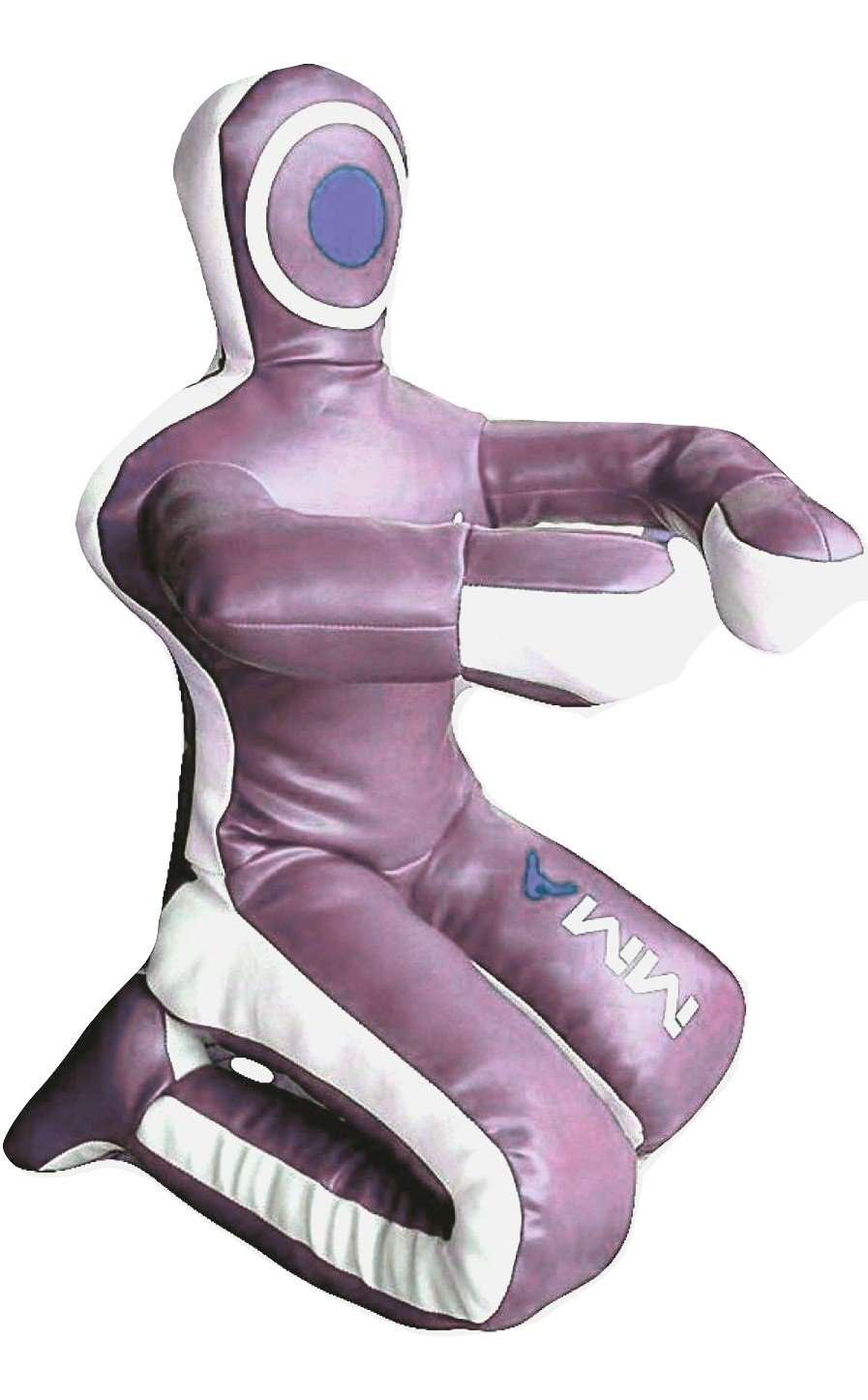 Bestzo MMA Jiu Jitsu Judo Punching Bag Grappling Dummy Light Purple Sitting Position Hands on Front Synthetic Leather- 48 inches-Unfilled