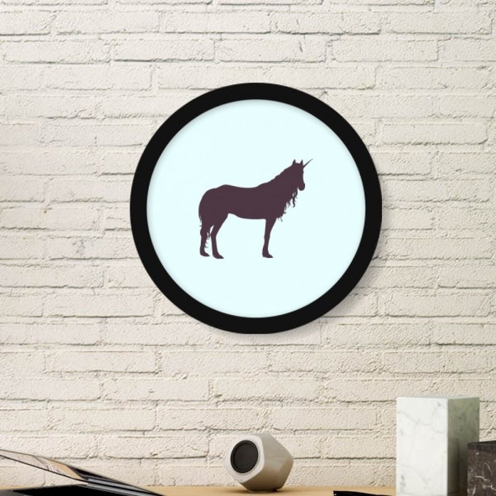 Cadre photo licorne noir rond en bois DIYthinker de large taille pour decoration de maison