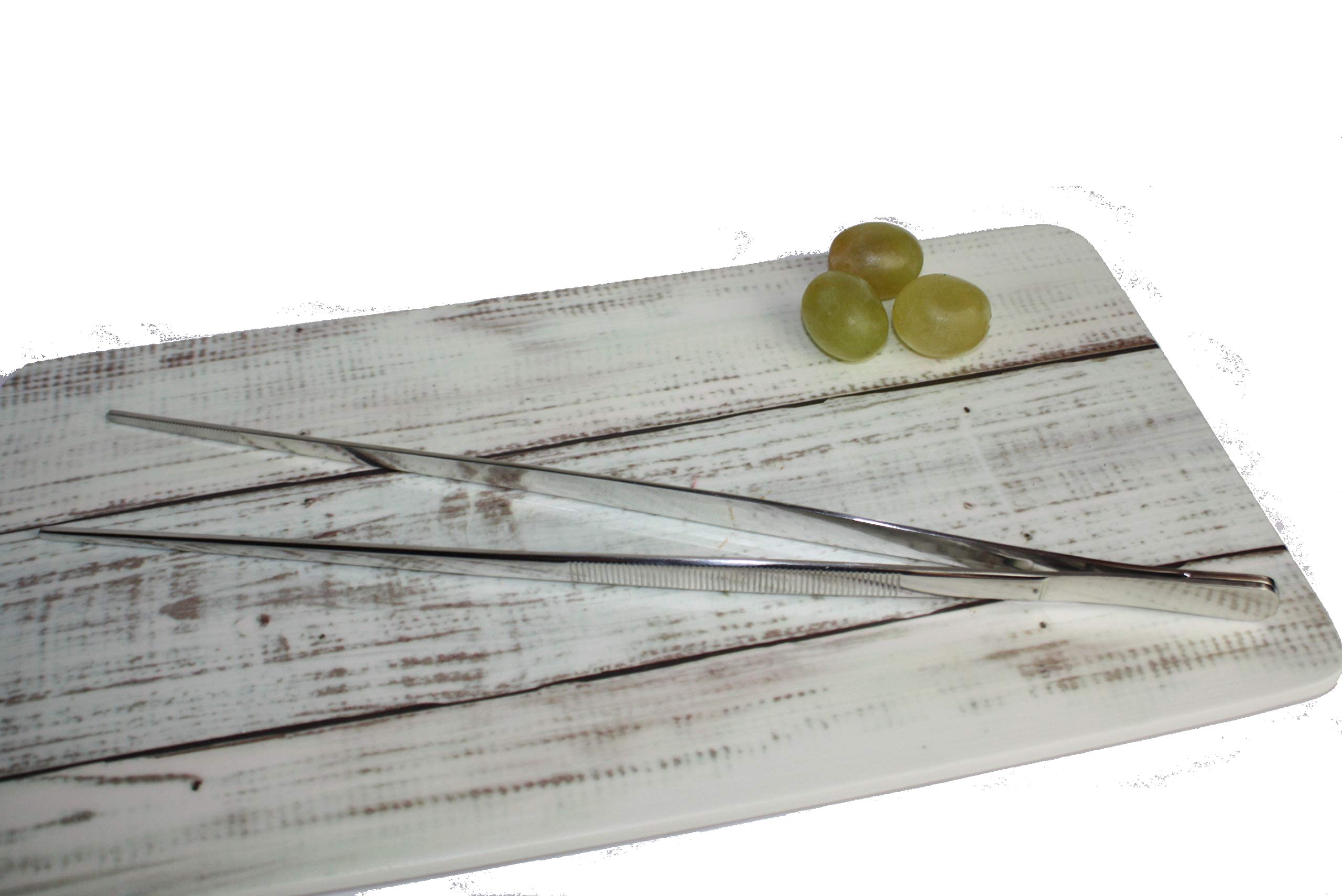 Pinzette Da Cucina In Acciaio Inox, Punta Dritta, Lunghe 30.5 Cm - Per