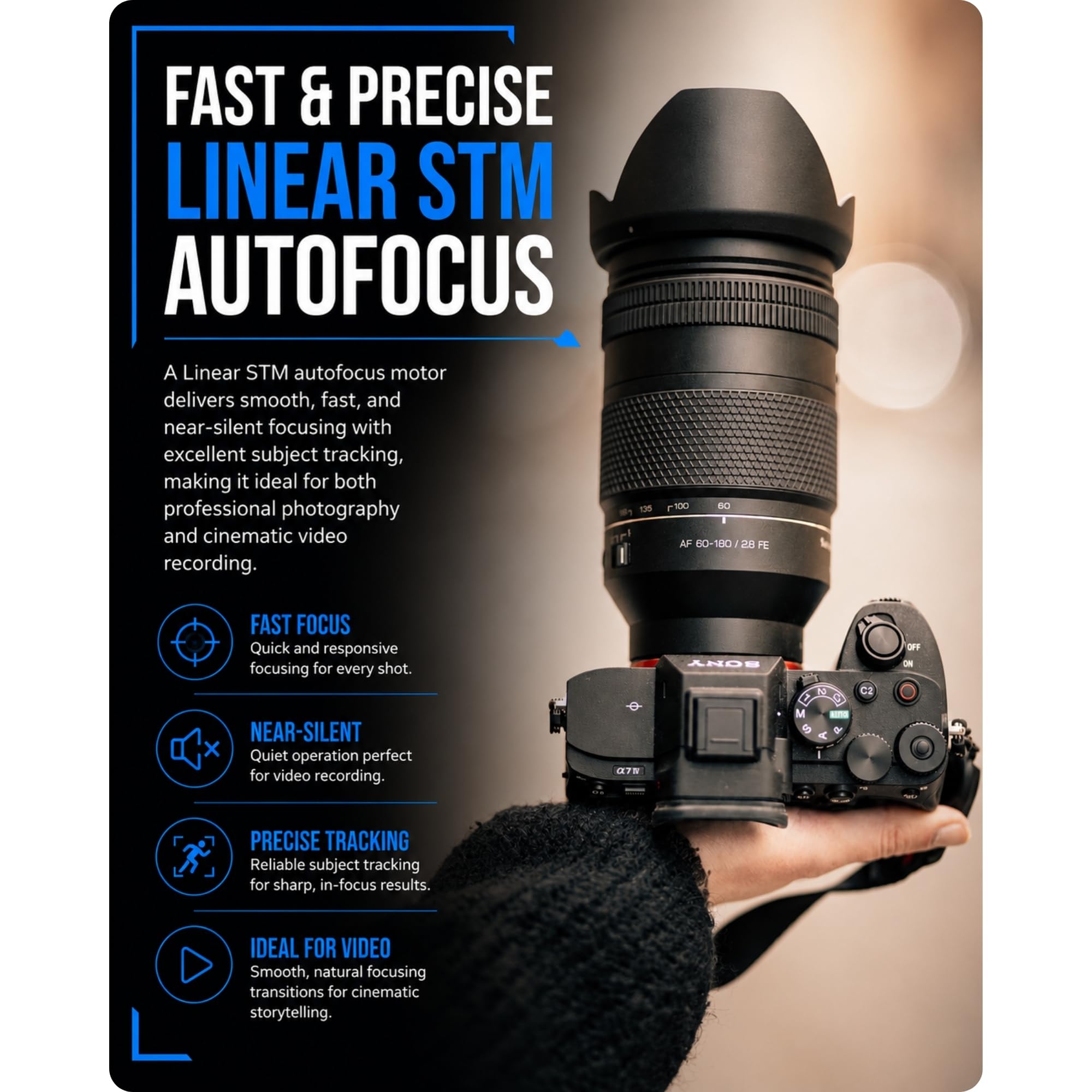 Samyang - AF 60-180mm F2.8 Sony FE - Kameraobjektiv - Komplettes kompaktes Zoom-System