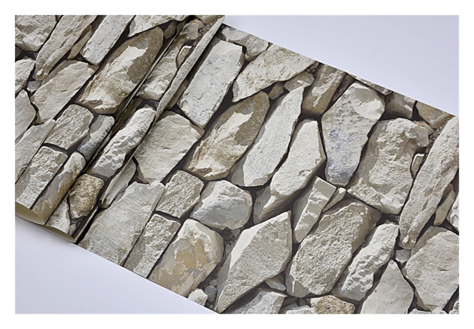 Wwpmnqd 0.53*9.5M Wallpaper Retro 3D Three-Dimensional Stone Cultural Wallpaper Coffee Shop Bar Living Room Brick Pattern For Living Room(Color03)