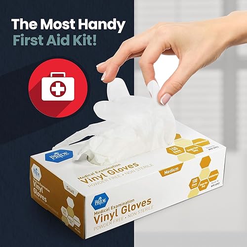 Miniatura 18 de MedPride - Guantes de examen de vinilo sin polvo, grandes, caja/100