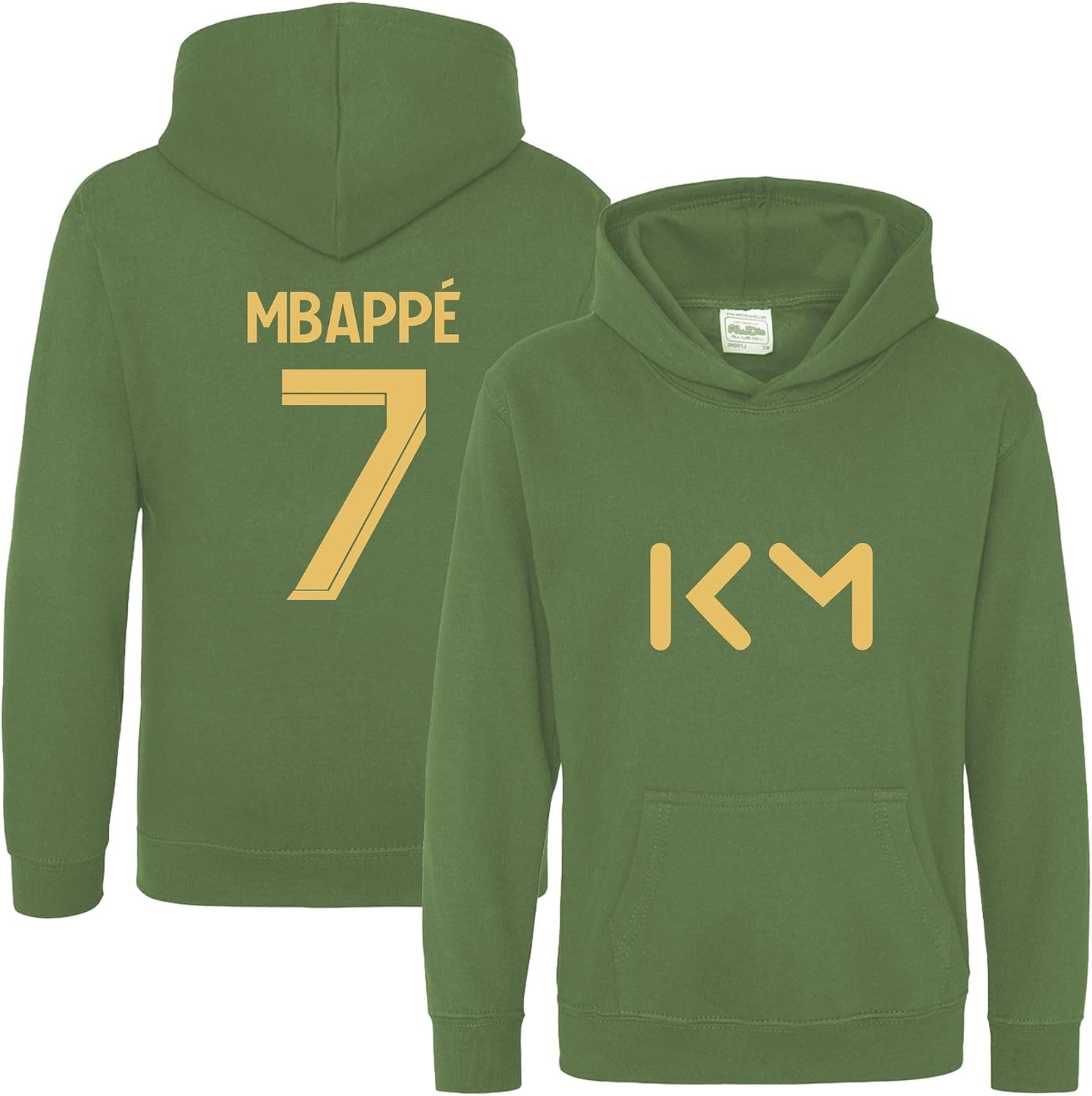 BlackMacaw Sweat à capuche inspiré de Kylian Mbappe pour enfants | Kit de football pour garçons et filles | Sweat à capuche à manches longues avec poche | Sweat à capuche unisexe