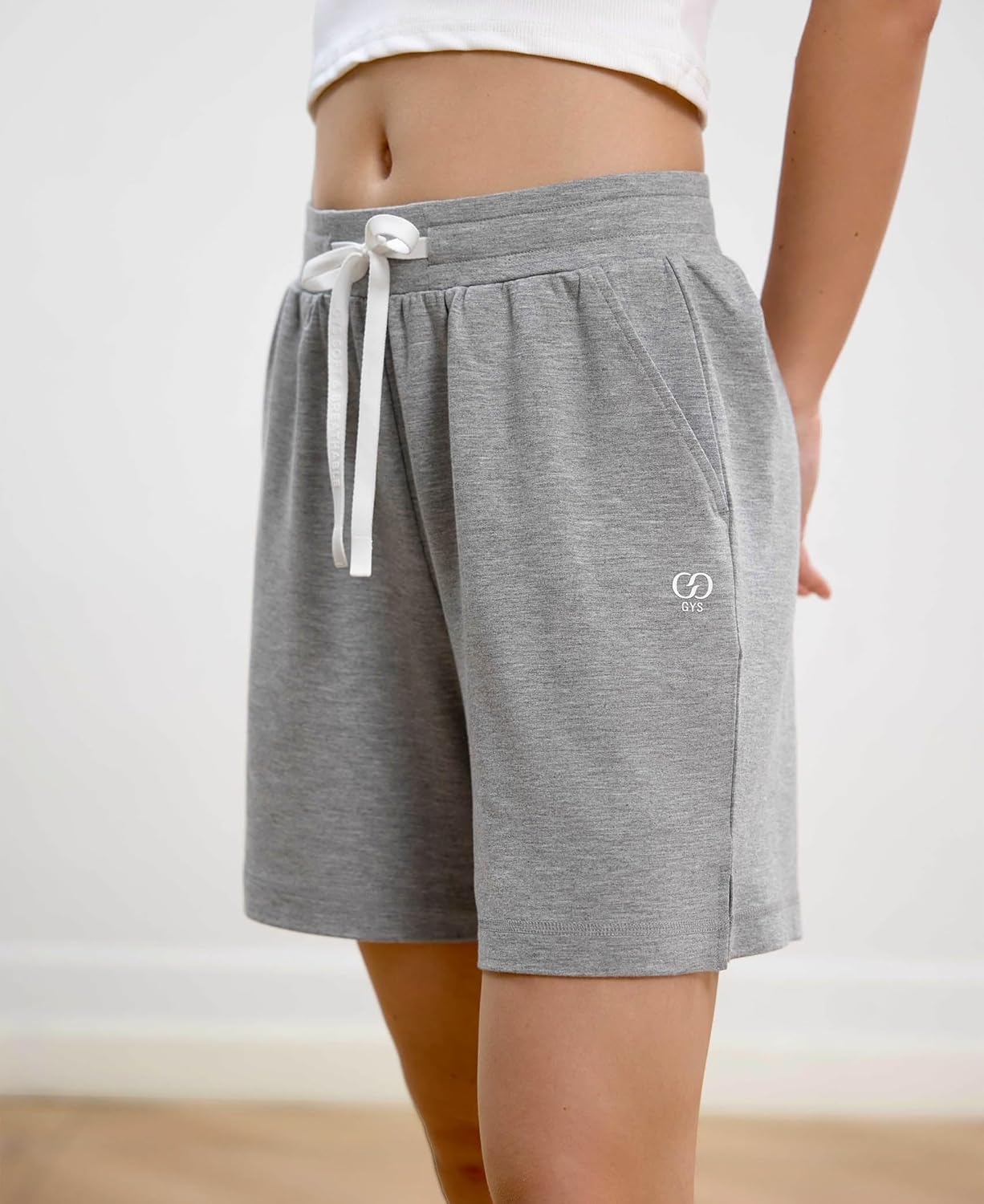 GYS Pajama Shorts for Women Bamboo Viscose Soft Comfy Lounge Pj Bottoms with Pockets - Image 2