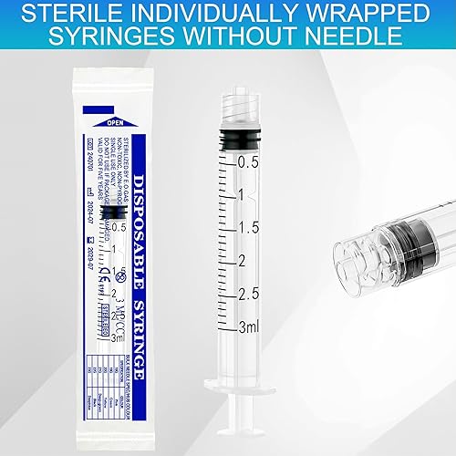 Miniatura 4 de Paquete de 12 jeringas Luer Lock de 0.1 fl oz con jeringas estériles selladas individualmente