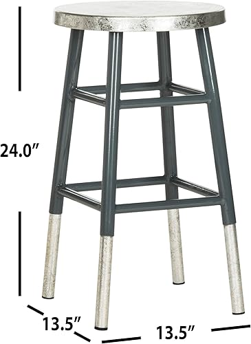 Miniatura 21 de Safavieh Home Collection Kenzie Taburete sumergido blanco y plateado blanco / plateado,Negro / Plateado,gris / plateado,Azul marino, plateado