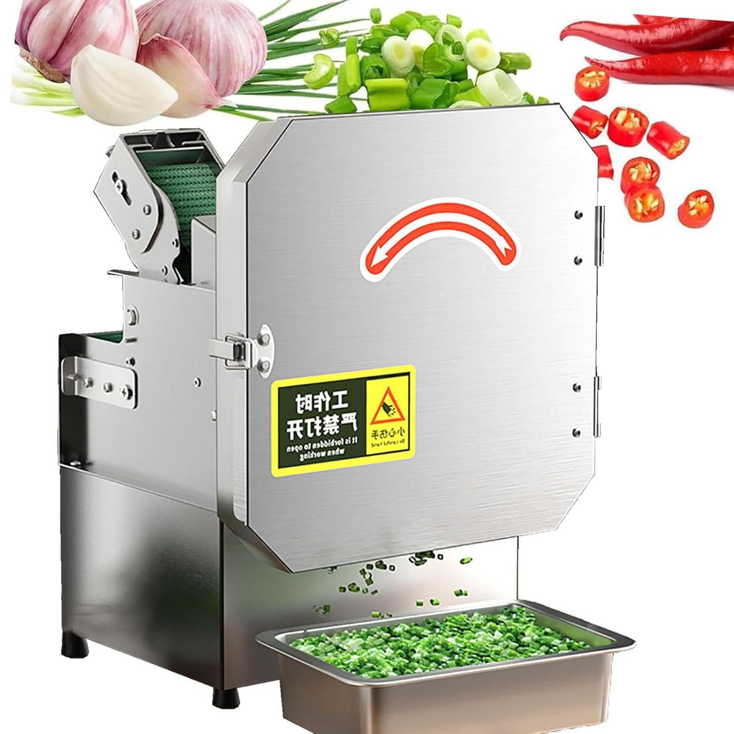 ASerZenith Electric Vegetable Chopper Dicer And Slicer Set With Adjustable Thickness For Carrots, Potatoes, And Onions,A